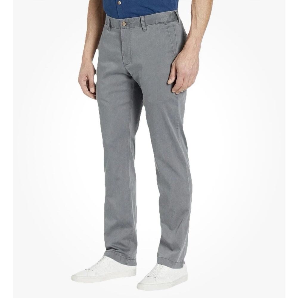 NEW Tommy Bahama Boracay Flat Front Chino Casual Pants Mens 36 x 30 Fog Grey